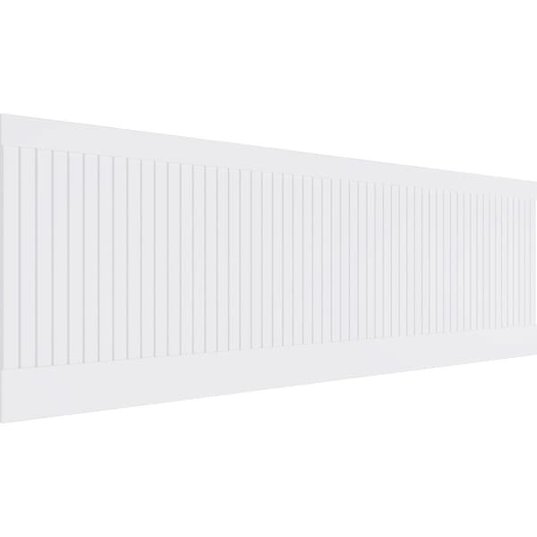 Ekena Millwork 32"H x 94 1/2"W Beadboard PVC Wainscot Paneling Kit WPK32X94BBD - main